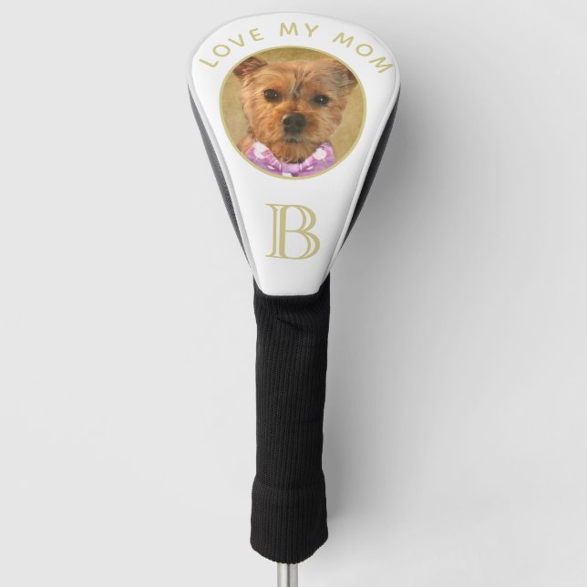 Funda Para Palo De Golf Personalizado fotográfico Mascota familiar Monogra (Anverso)