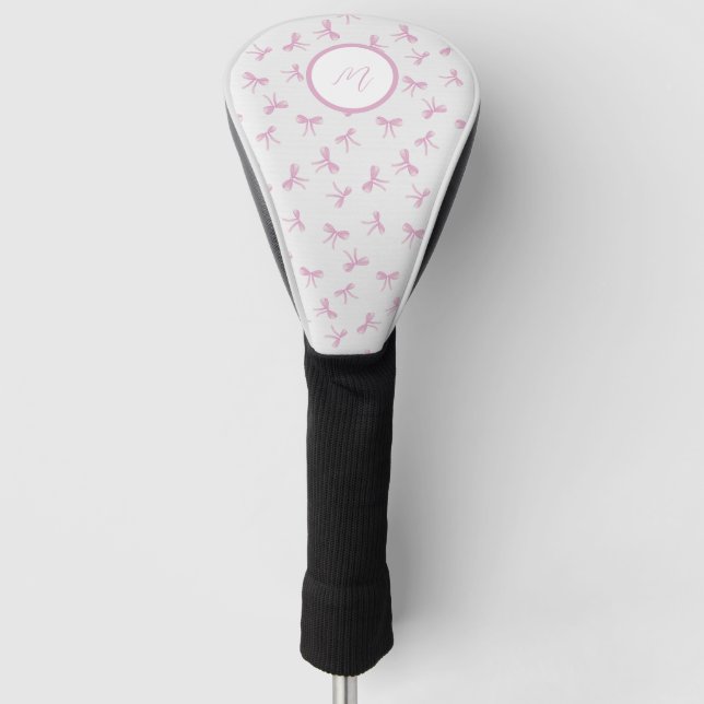 Funda Para Palo De Golf Personalizado Frilly Coquette Pink acuarela (Anverso)