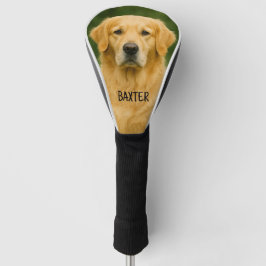 Funda Para Palo De Golf Personalizado Golden Retriever Dog Photo con nombr