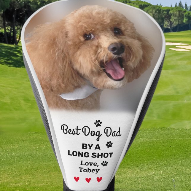 Funda Para Palo De Golf Personalizado Golfer (Best Dog Dad Long Shot Photo Name Custom Golfer Golf Head Cover)