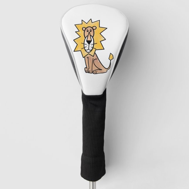 Funda Para Palo De Golf personalizado lindo león niños retro safari jungla (Anverso)