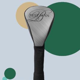 Funda Para Palo De Golf Personalizado Mejor Hombre Cepillado Plata