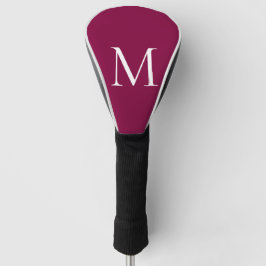 Funda Para Palo De Golf Personalizado Monograma Fuchsia negro