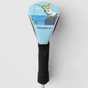 Funda Para Palo De Golf Personalizado pelícano de pesca divertida