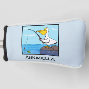 Funda Para Palo De Golf Personalizado pelícano de pesca divertida