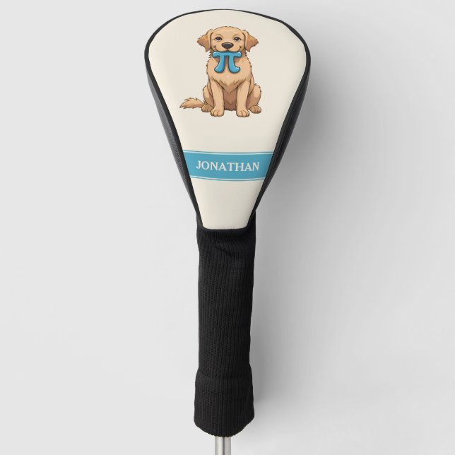 Funda Para Palo De Golf Personalizado Pi Day Dog Con Símbolo Pi | Feliz Dí (Anverso)