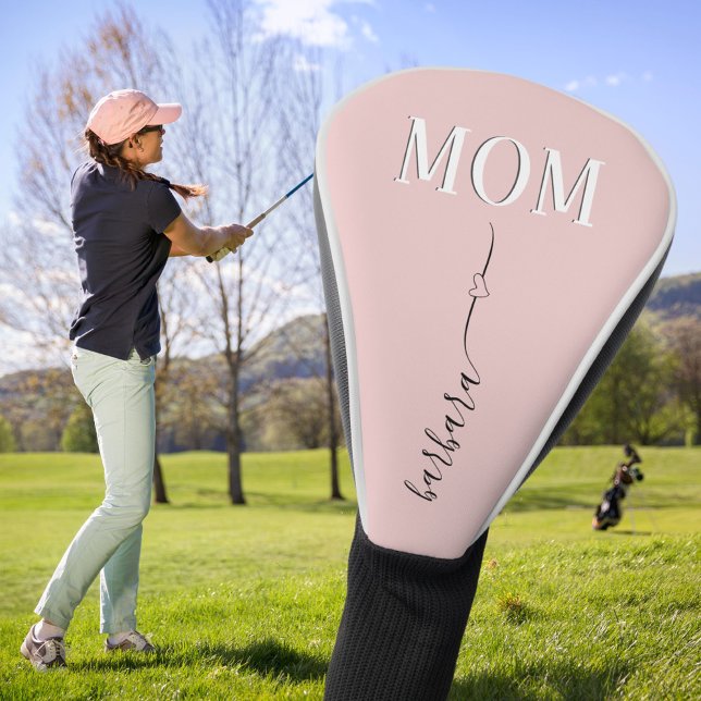 Funda Para Palo De Golf Personalizado rosa único nombre MOM con amor (Subido por el creador)