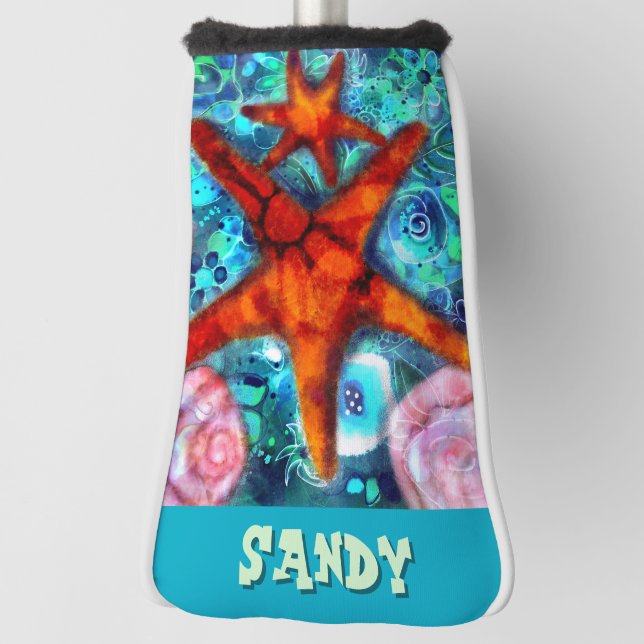 Funda Para Palo De Golf Personalizado Starfish Seasheles Beach (Girar 90)