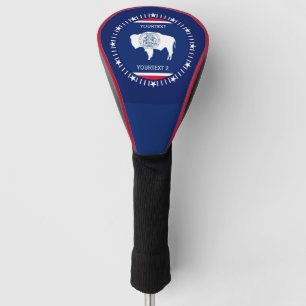 Funda Para Palo De Golf Personalizado su bandera estatal de Wyoming en un