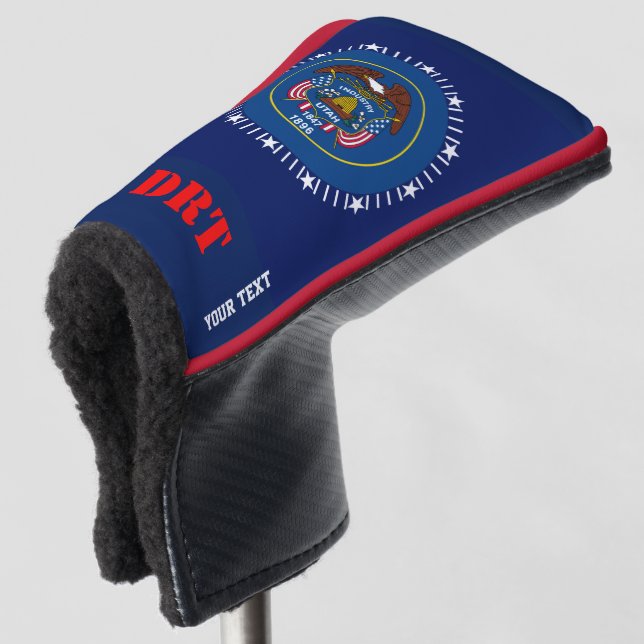 Funda Para Palo De Golf Personalizado su texto Utah State Flag en un (Anverso 3/4)