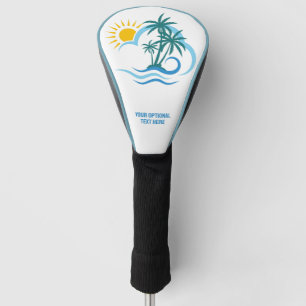 Funda Para Palo De Golf Personalizado Texto Islas Tropicales