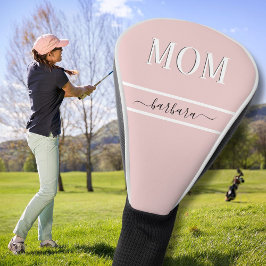 Funda Para Palo De Golf Personalizado único rosa MOM personalizado con nom