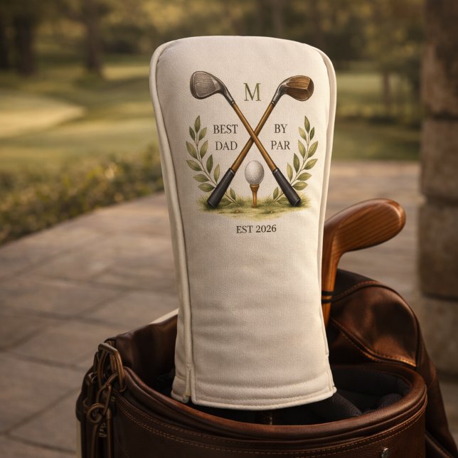 Funda Para Palo De Golf Personalized Best Dad By Par Monogram (Subido por el creador)