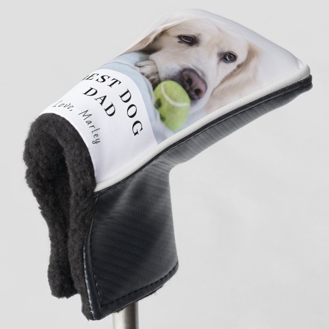 Funda Para Palo De Golf Personalized Best Dog Dad Custom Photo (Anverso 3/4)