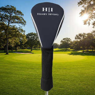 Funda Para Palo De Golf Personalized Blue Golf Club Cover with Initials