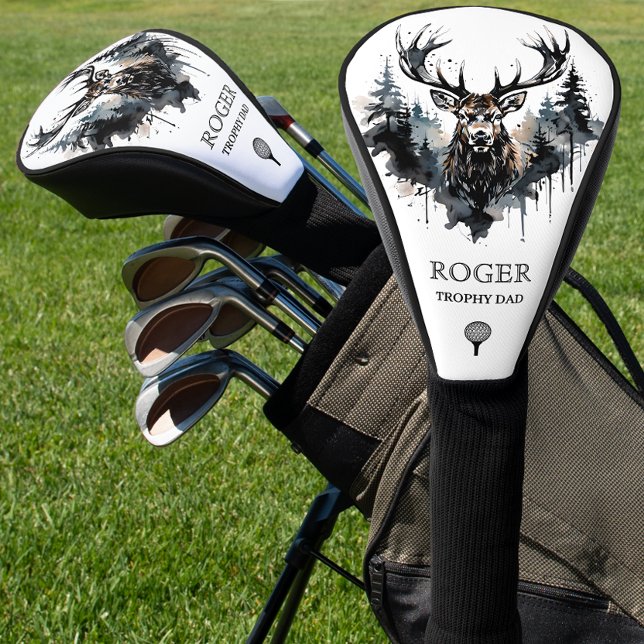 Funda Para Palo De Golf Personalized Elk Hunting Trophy Dad (Subido por el creador)