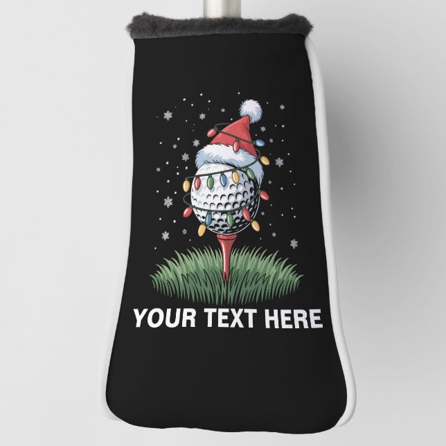 Funda Para Palo De Golf Personalized Golf Ball Christmas Tree Santa Hat  (Girar 90)