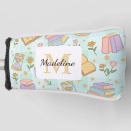 Funda Para Palo De Golf Personalized Magic Books Girl School Mint Green