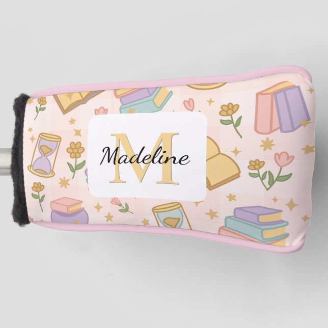 Funda Para Palo De Golf Personalized Magic Books Girl School Pink (Anverso)