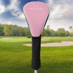 Funda Para Palo De Golf Personalized Name Golf Clubs Feminine Pink<br><div class="desc">Personalize the name in classic typography to create a unique golf gift and keepsake for any golfer. Designed by Thisisnotme©</div>