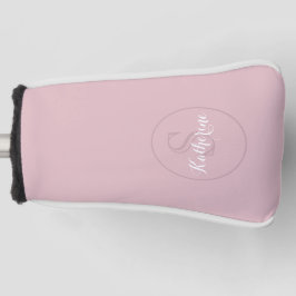 Funda Para Palo De Golf Personalized Name Monogram Dusty Rose