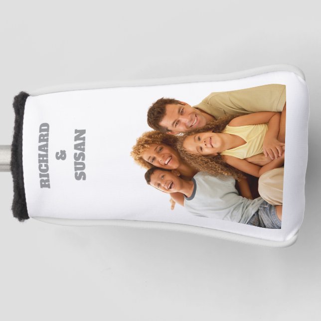 Funda Para Palo De Golf Personalized Name & Photo Golf Club Head Cover (Anverso)