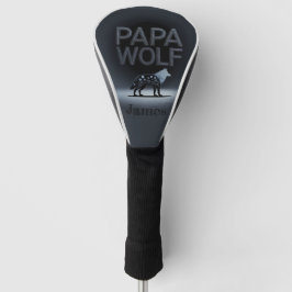 Funda Para Palo De Golf Personalized Papa Wolf Nature Silhouette