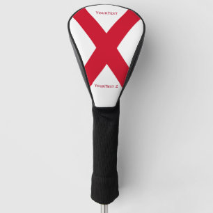 Funda Para Palo De Golf Personalizó su bandera del estado de Alabama del