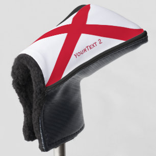 Funda Para Palo De Golf Personalizó su bandera del estado de Alabama del