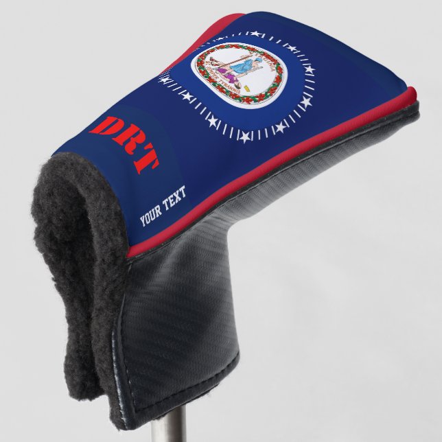 Funda Para Palo De Golf Personalizó su bandera del estado de Virginia del (Anverso 3/4)