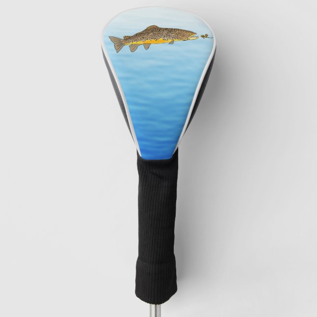 Funda Para Palo De Golf Pesca de trucha marrón (Anverso)