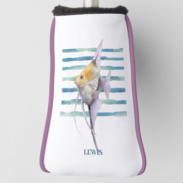 Funda Para Palo De Golf PESCADO TROPICAL acuarela , (Girar 90)