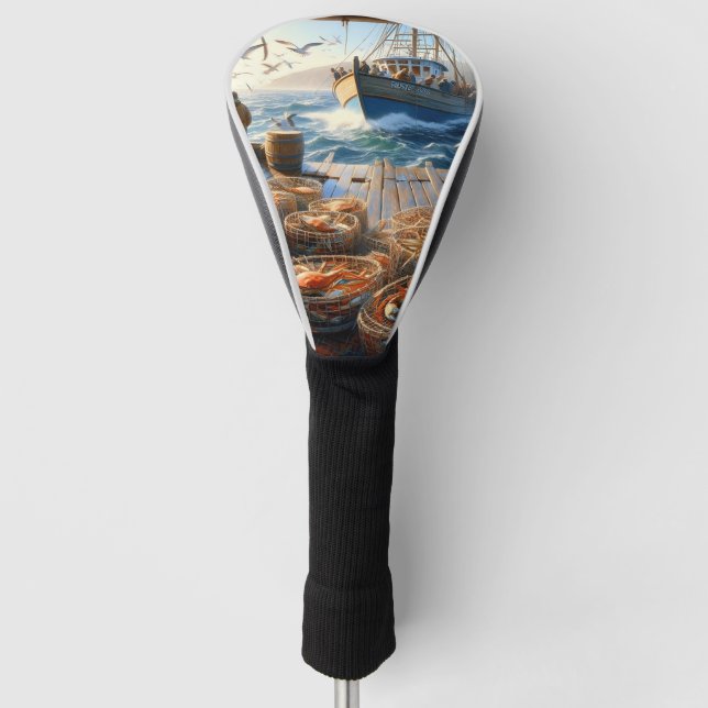 Funda Para Palo De Golf Pescadores de la cosecha de Crepúsculo que recogen (Anverso)