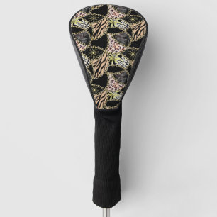 Funda Para Palo De Golf Piel animal, cadenas de oro