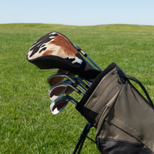 Funda Para Palo De Golf Piel de vaca de animales de crema marrón occidenta