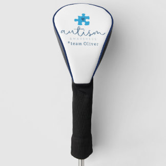 Funda Para Palo De Golf pieza de rompecabezas azul de conciencia del autis