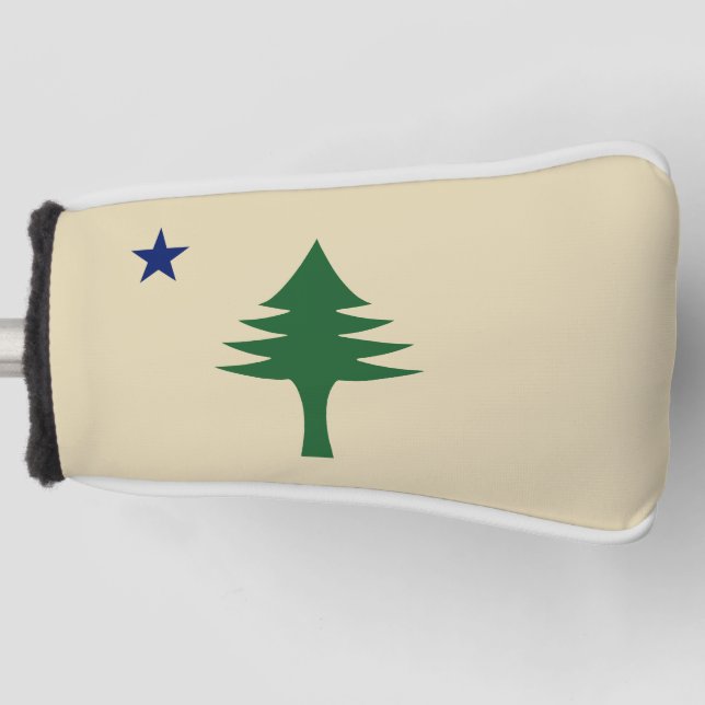 Funda Para Palo De Golf Pine tree and star 1901 flag of Maine State (Anverso)