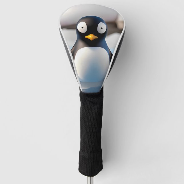 Funda Para Palo De Golf Pingüino (Anverso)