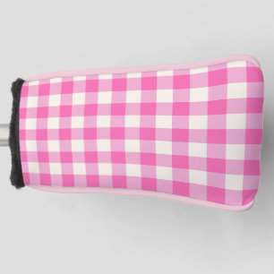 Funda Para Palo De Golf Pink Gingham Plaid Cottagecore