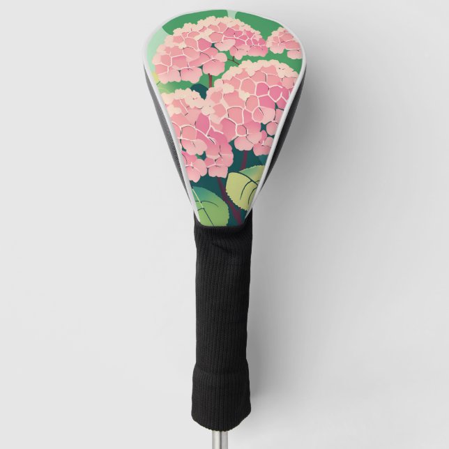 Funda Para Palo De Golf Pink Hydrangea Bush (Anverso)