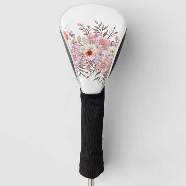 Funda Para Palo De Golf Pink Wedding Bouquet (Anverso)