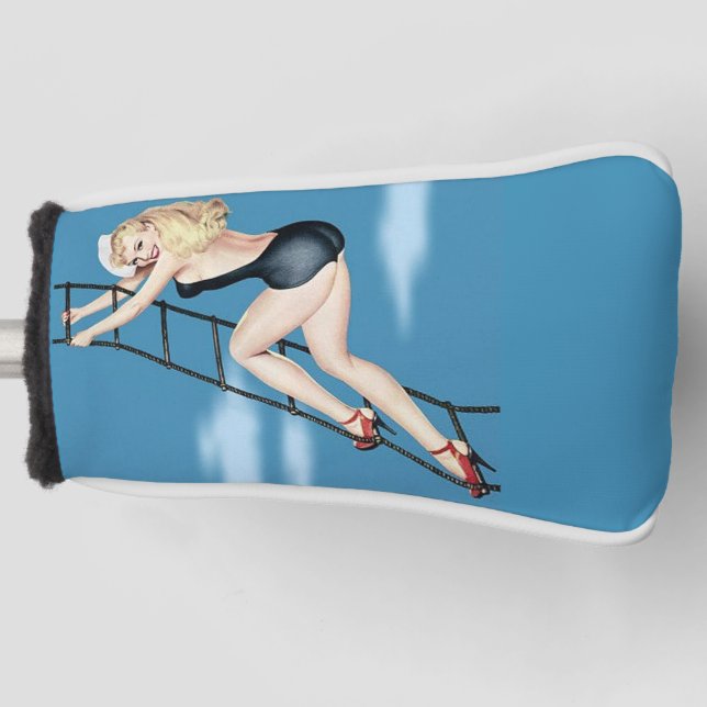 Funda Para Palo De Golf Pintada de Chica de marinero (Anverso)