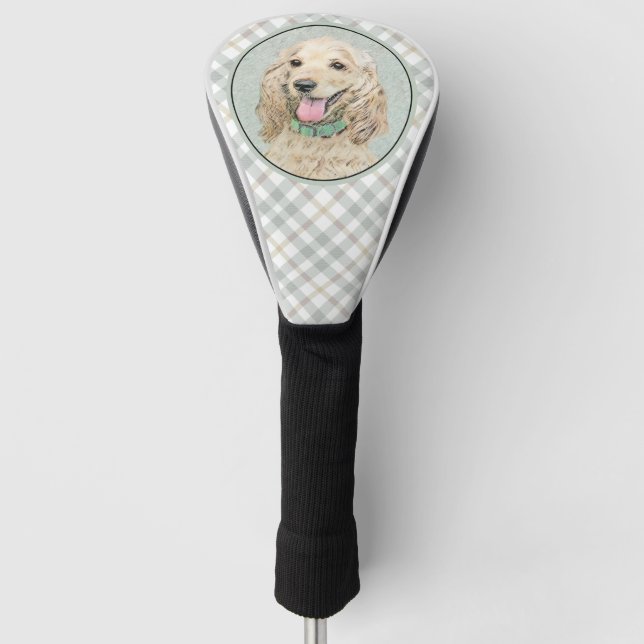 Funda Para Palo De Golf Pintura Buff de Cocker Spaniel - Arte Perro Origin (Anverso)