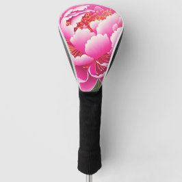 Funda Para Palo De Golf Pintura de Acuarela de Flor Rosa
