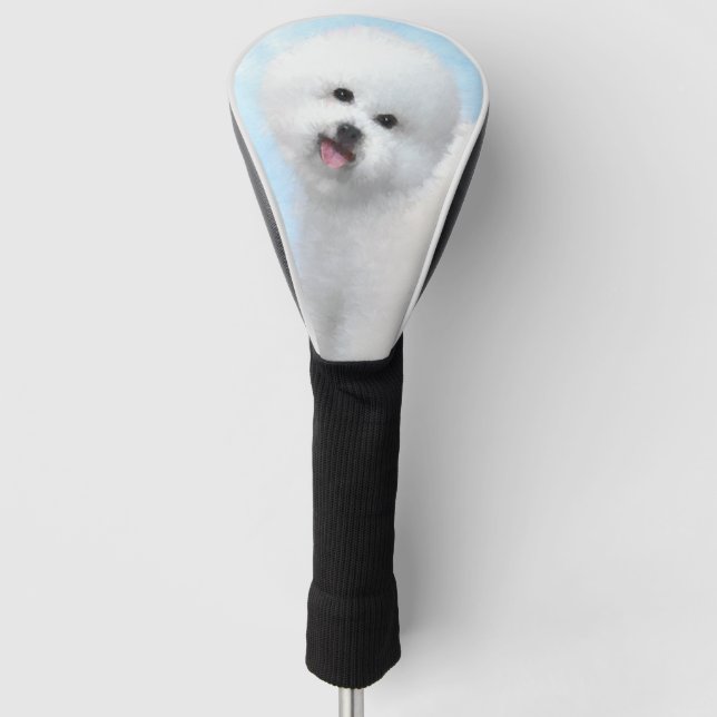 Funda Para Palo De Golf Pintura de Bichon Frise - Arte de Perro Original. (Anverso)