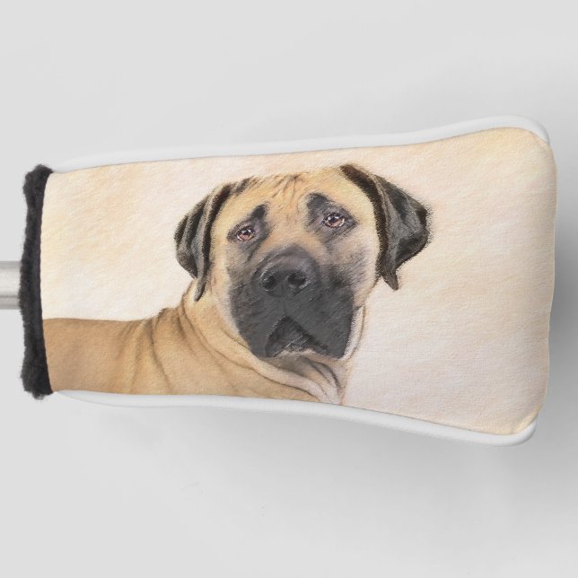 Funda Para Palo De Golf Pintura de Boerboel - Arte Perro Original Cuto (Anverso)