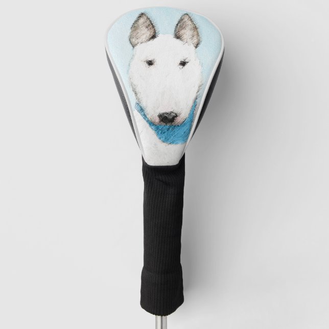 Funda Para Palo De Golf Pintura de Bull Terrier - Arte de Perro Original. (Anverso)