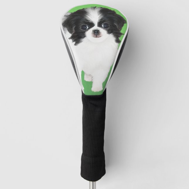 Funda Para Palo De Golf Pintura de cachorro chino japonesa - Arte original (Anverso)