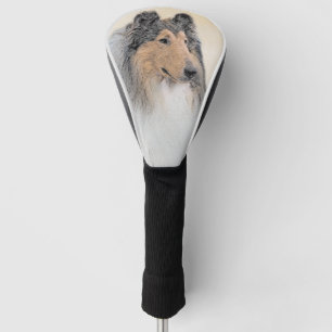 Funda Para Palo De Golf Pintura de Collie (Rough) - Arte de perro original