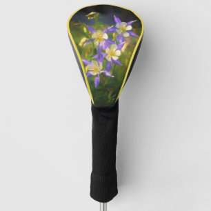 Funda Para Palo De Golf Pintura de Colorado Columbine azul - arte original